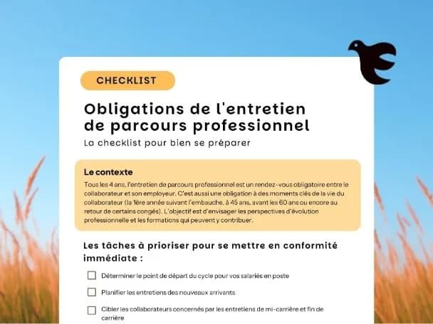 Checklist : les obligations de l'entretien de parcours professionnel