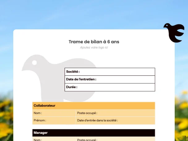 trame bilan à 6 ans