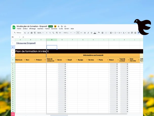modèle plan de formation PDC