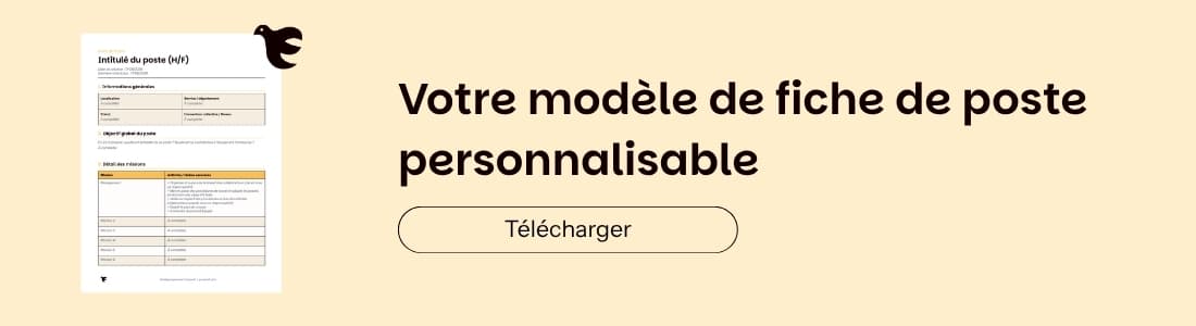 Modèle de fiche de poste à télécharger