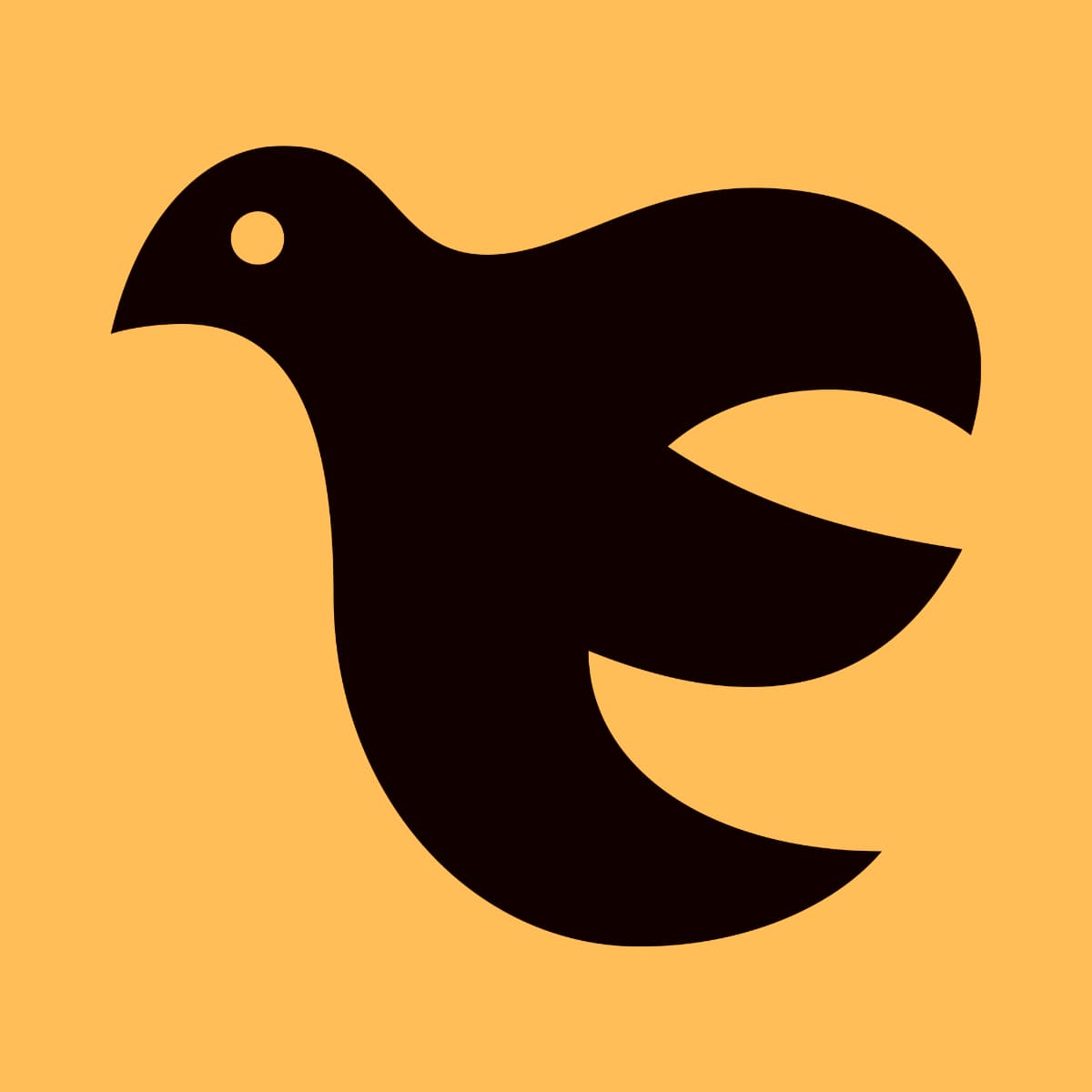 logo oiseau mascotte empowill noir et jaune