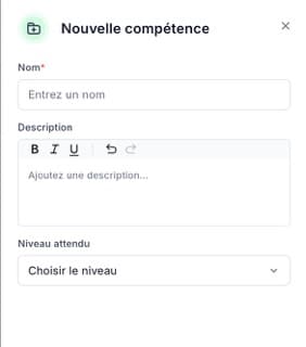 créer une compétence