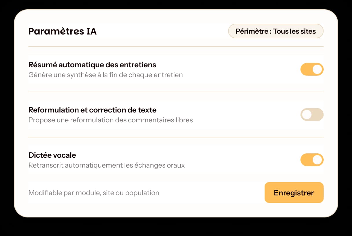 Gardez la main sur les fonctionnalités IA activées, et pour qui
