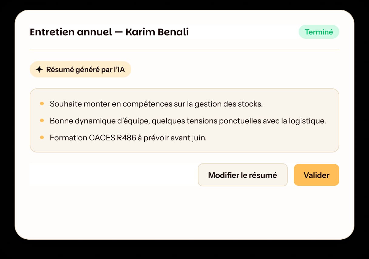 Lisez l'essentiel d'un entretien en 1 min